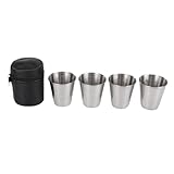 PAMINGONO 1 Satz Weinglas aus Edelstahl Cocktail tragbare Tasse Outdoor-Campingbecher Trinkgläser küchenasseccoires Weinbecher für den Haushalt Weinbecher im Freien Rostfreier Stahl Silver
