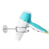 GOOHOCHY Edelstahl Haartrocknerhalter Wandmontage Halterung Fönhalter Platzsparender Haartrockner Ständer für Badezimmer Schlafzimmer Make up Raum Badbarbershop
