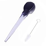 Wxinsheng Bratensaftspritze mit Reinigungsbürste,Gummikopf Plastik Pipette Spritze BBQ Tropfrohr Gummi Kopf Plastikpipette Fleischspritze zum Backen,Hitzebeständige Pipette zum Kochen 30ML