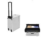 KAPIPALA Robuster Aluminium Businesskoffer mit Rollen, 30 kg Traglast - Kompakter Aktenkoffer & Pilotenkoffer mit Teleskopstange, Laptopfach (bis 15,6'), Doppelverriegelung, Silber