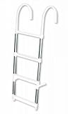 wellenshop Heckleiter Badeleiter Bootsleiter 4 Stufen Aluminium