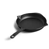 BURNHARD Gusseisen Pfanne Ø30 cm, Bratpfanne, Pre-Seasoned - Für Gasgrill, Backofen und alle Herdarten inkl. Induktion