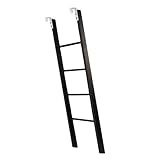 Ded-Leiter, Etagenbett für Wohnmobile mit 2 Haken, schwarzes Wohnwagenbett, Schlafsaalleiter, 45'/50'/55'/59' (Größe: 140 cm/55')