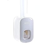 Monkey Home Automatischer zahnpastaspender Set mit Wandhalterung für Badezimmer, neuartige und einfache Zahnpastapresse für Kinder, Dusche, Badezimmer, Waschbecken, grau, 1 Stück