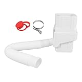 SUPVOX Regenwasser sammelsystem PVC Fallrohr umleitungsset für Standard Fallrohre Auslaufsicher Robustes Regenfass Diverter Kit zur Nachhaltigen Wassererfassung im Garten