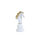 Große Schachstatue, König Königin Ritter Harz Skulptur Ornament Sammlerstück Schachspiel für Zuhause Figur Dekor Figur Haus