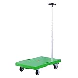 Faltbarer Handwagen, Plattformwagen mit Rädern, Tragkraft 100 Kg, Anti-Rutsch-Textur-Design, Werkzeuglose Montage, für Den Einsatz in Schulen, Restaurants, Büros