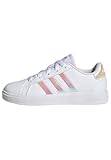 adidas Grand Court Lifestyle Lace Tennis Shoes Tennisschuhe, Cloud White/Iridescent/Cloud White, 38 2/3 EU