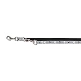 TRIXIE Hundeleine Silver Reflect V Leine XS–S, 2,00 m 15 mm in schwarz/silbergrau - verstellbare und reflektierende Hundeleine für gute Sichtbarkeit - für sehr kleine bis kleine Hunde - 12214