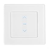 Zeroupshop Rollladenschalter, AC110-240V Smart Rollladenschalter, WiFi Smart Jalousieschalter, für motorisierte Vorhänge, elektrische Türen, Fernbedienung (weiß)