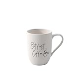Villeroy & Boch - Statement Henkelbecher 290 ml Weiß, Spülmaschinenfest, Mikrowellensicher, Kaffeetasse, Kaffeebecher, Große Tasse, Geschirr, Premium Porzellan