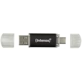 Intenso Twist Line 128 GB, Dual USB-Stick 3.2 Gen 1x1, USB-C und USB-A, 70MB/s, Anthrazit
