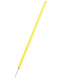 SPORTIKEL24 Slalomstangen 100 cm – ø 25 mm – Trainingsstangen mit Metallspitze – Gelb – Stangen für Agility- & Koordinationstraining – für Fußball & Hundesport