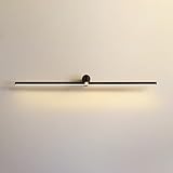 Jadssox LED-Waschtischleuchte mit Strahler, lineare Badezimmer Beleuchtung, minimalistische lange Spiegellampe, lange Stiel-Waschtischleuchten for Waschraum(Black-3000K,80cm/31.5in)