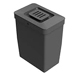 LM 530 ECO Biomülleimer Küche mit Deckel 8-Liter, Aus Rezykliertem Kunststoff, Anthrazit (15 x 23 x 28,5 cm) ideal zum Einbau in ein LM Mülleimer Trennsystem, 8l