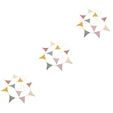 OUNONA 3 Sätze Bunte Wimpelkette aus Triangelflaggen Deko für Hochzeiten und Geburtstagsfeiern Langlebig und Einfach Aufzuhängen für Kinderzimmer und Festlichkeiten