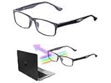 infactory Blaulichtbrille: Augenschonende Bildschirm-Brille mit Blaulicht-Filter, +2,0 Dioptrien (Computerbrille Dioptrien, Computer Brille, Geschenk Herren)