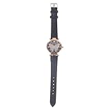 DEARMAMY Schmetterling Damen Uhr Frauen Damen Armbanduhr Uhrenarmbänder Für Damen Weiße Uhren Für Damen Kleine Uhren Damen Elegante Damenuhr Schmetterlinge Roségold Uhr Damen Black Pu