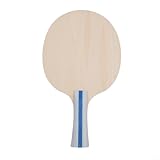 Zilimontt Tischtennis-Paddelklinge für Anfänger, fünflagiges Holz-Ping-Pong-Schlägerblatt mit leichtem und elastischem Design für Indoor-Training und Praxis, geeignet (langer Griff)