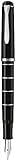Pelikan Füllhalter Classic 215, Schwarz-Ringe, Feder M (mittel), hochwertiger Kolbenfüller im Geschenk-Etui, 948281