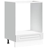 vidaXL Herdumbauschrank Kalmar Weiß Holzwerkstoff, Backofenschrank, Herdschrank, Ofenschrank, Küchenofenschrank, Küchenherdschrank