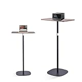 Höhenverstellbarer Stehtisch (46–120 cm) – Mobiler Walnuss-Arbeitsplatz für Büro/Studium, passend für 43.9 cm-Laptop & Projektor