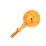 TIDTALEO Fahnenmast Kugelaufsatz Gold Eloxiertes Aluminium Wetterfestes Flaggenstock Endstück Outdoor Ersatzkugel Dekoration Passend für Standard Fahnenmasten Garten Außenbereich