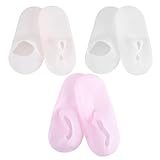 SOESFOUFU 3 Paare Silikonbeschichtete Fußschutzsocken Feuchtigkeitsspendend Lotionabsorbierend für Fußpflege zu Hause Spa Anti leckage Fußmaske für Trockene Rissige Haut