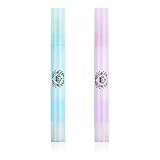 Pinsheng 2 Stück Nagellack Korrekturstift, Nail Art Entfernung Stifte Nagellackentferner Stift Nachfüllbar + 6 Austauschbare Ersatzspitzen