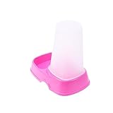 CORHAD Automatischer Futterspender für Hunde und Katzen Rosafarbener Futterautomat aus Sicherem Kunststoff Leicht zu Reinigen Staubgeschützt für Kurze Abwesenheiten und Nachfüllbedarf