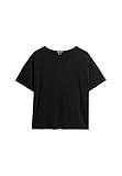 Superdry Damen Studio T-Shirt mit überschnittenen Schultern Schwarz 40