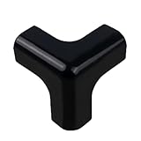 Luojuny 4 Stück Möbelschutzecken, weicher Tischeckenschutz, Babyschutzkante, 3D-Eckenschutz, Kindersicherheits-Antikollisionsecken, Möbelstoßstange für Kamin, Treppenschrank Schwarz