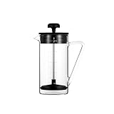 Große Kapazität French Press Kaffeekanne Tragbare Camping Reise Kaffeekanne Home Glaspresse Kaffeekanne Multifunktionale Kaffee Hand Glaskanne Geeignet for Zuhause Reisen und Camping(Black)
