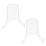 LOORGVEL 2 Stück Transparente Acryl Plate Display Ständer Stabiler Bild Kartenhalter Vielseitig für Münzen Teller Miniaturmodelle für Zuhause Büro Restaurant Ausstellungen