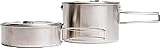 Solo Stove 2-teiliges Camping Topf-Set: 1,5 L + 3 L | Inkl. Tragetasche, Leichtes Backpacking-Kochgeschirr aus Edelstahl, Markierungen für oz und ml, Deckel und Ausklappbare Griffe