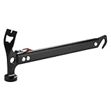 Fxzqgnh Mehrzweck-Campinghammer mit Griff aus Aluminiumlegierung, Überlebenswerkzeug, Zeltpfahl, Flaschenöffner, Haken zum Aufhängen, Schwarz
