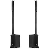 VONYX VX820 PA Anlage Aktiv, 2er Set – 400W Line Array Säulenlautsprecher, 8 Zoll Subwoofer Aktiv, Bluetooth 5.0, DSP, 4-Kanal-Mixer, DJ Anlage Komplett Set, PA Lautsprecher, Breitbandlautsprecher