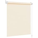 Victoria M. Klemmfix Verdunkelungsrollo ohne Bohren Rollo Seitenzugrollo Verdunkelung für Fenster und Türen, 65 x 150 cm, Creme