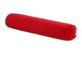 Kissen Bequemer runder Nackenrollen-Kissenbezug, Nacken-, Rücken- und Kniestütze, Langer Körperkissenbezug, Schlafkissenbezug Kopfkissen(Bright red,20x80cm)