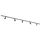 Qub Focus III 1-Phasen Led Schienensystem - 300 cm - 5x GU10 Spots - 3x 1m Schienen - I-Form - Deckenstrahler Schwarz - Erweiterbar & flexibel - LED-kompatibel - Modernes Design Spot lampe
