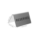 PEPLAYTAL Reserved Tischschild V Förmig Stabiler Tischkartenhalter für Restaurant Hochzeit Buffet Modernes Reserviert Schild