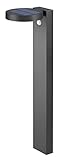 Reality Leuchten LED Solar Außenwegeleuchte Posadas R42251142, Kunststoff anthrazit, inkl. 4.5 Watt LED, Bewegungsmelder Wegeleuchte