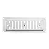SOTECH Aluminium Lüftungsgitter verschließbar (260 x 90 mm, Schlitzlochung oval) Belüftungsgitter zum Aufschrauben mit Schiebeverschluss