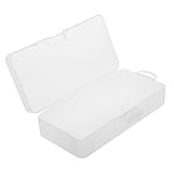 FRCOLOR Transparente Kunststoff aufbewahrungsbox mit Deckel Rechteckig Leicht und Robust für Nagel Bürobedarf Schmuck Kleine Gegenstände Tragbar für Zuhause Büro Reisen