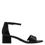 Tamaris Damen Sandaletten, Frauen Sandalen,Freizeitschuhe,offene Schuhe,Riemchensandalen,elegant,Leichter Absatz,Black MATT,39 EU