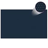 Willood Treibende Pool-Solarplane 800x500 cm Schwarz und Blau PE