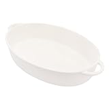 Hitzebeständige Auflaufform Ofenform Lasagneform mit Griffen aus Porzellan Regular Oval (31x19x5,5cm 1,4L)
