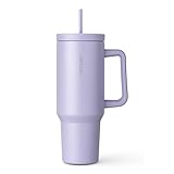 VINSUN Thermobecher 1200ml mit Strohhalm und Henkel - Tumbler Mug 40oz - Edelstahl, doppelwandig isoliert - Kaffee, Tee, Eiskaffee - Isobecher für Urlaub, Auto, Uni