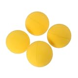 WEKAMOS 4 Stück Hochelastische Trainingsbälle Gelb mit Hohlkern für Professionelles Rebound Training Squash Baseball Practice Balls für Effektive Reaktionsübungen