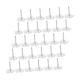 Housoutil 100 Stück Transparente Stecknadeln austauschbarer Druckstift bequemer Druckstift blumenförmige Reißnägel Wand kleine Stecknadel Zubehör für Korkplatten Plastik Blue